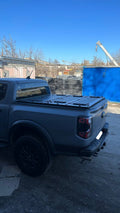 Three-section folding power pickup truck body cover