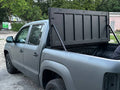 Two-section folding power pickup truck body cover
